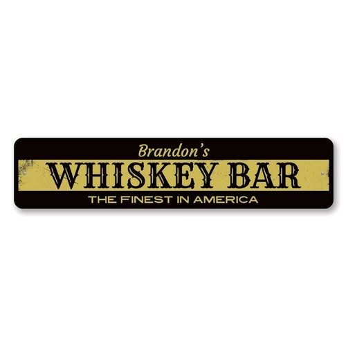 Whiskey Bar Name Sign