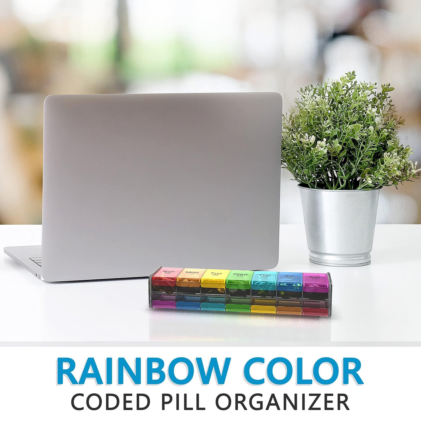 Extra Large Pill Organizer XXL Pill Box 7 Day Weekly Pill Organizer