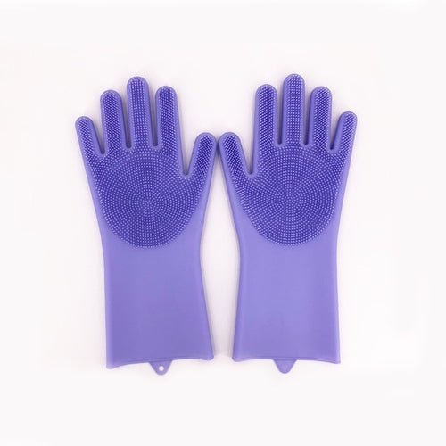1Pair Dishwashing Cleaning Gloves Magic Silicone