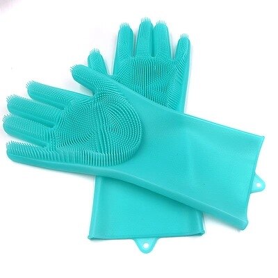 1Pair Dishwashing Cleaning Gloves Magic Silicone