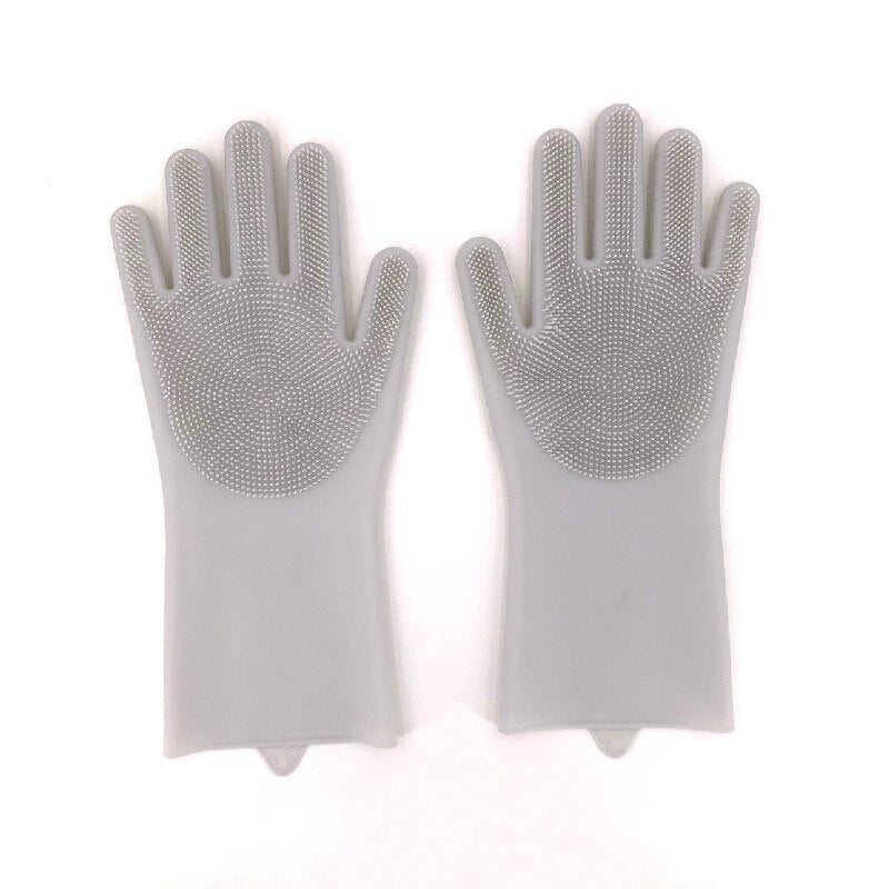 1Pair Dishwashing Cleaning Gloves Magic Silicone