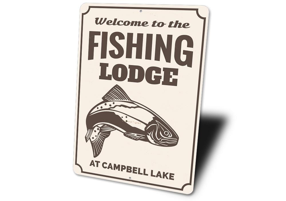 Fishing Lodge Welcome Sign