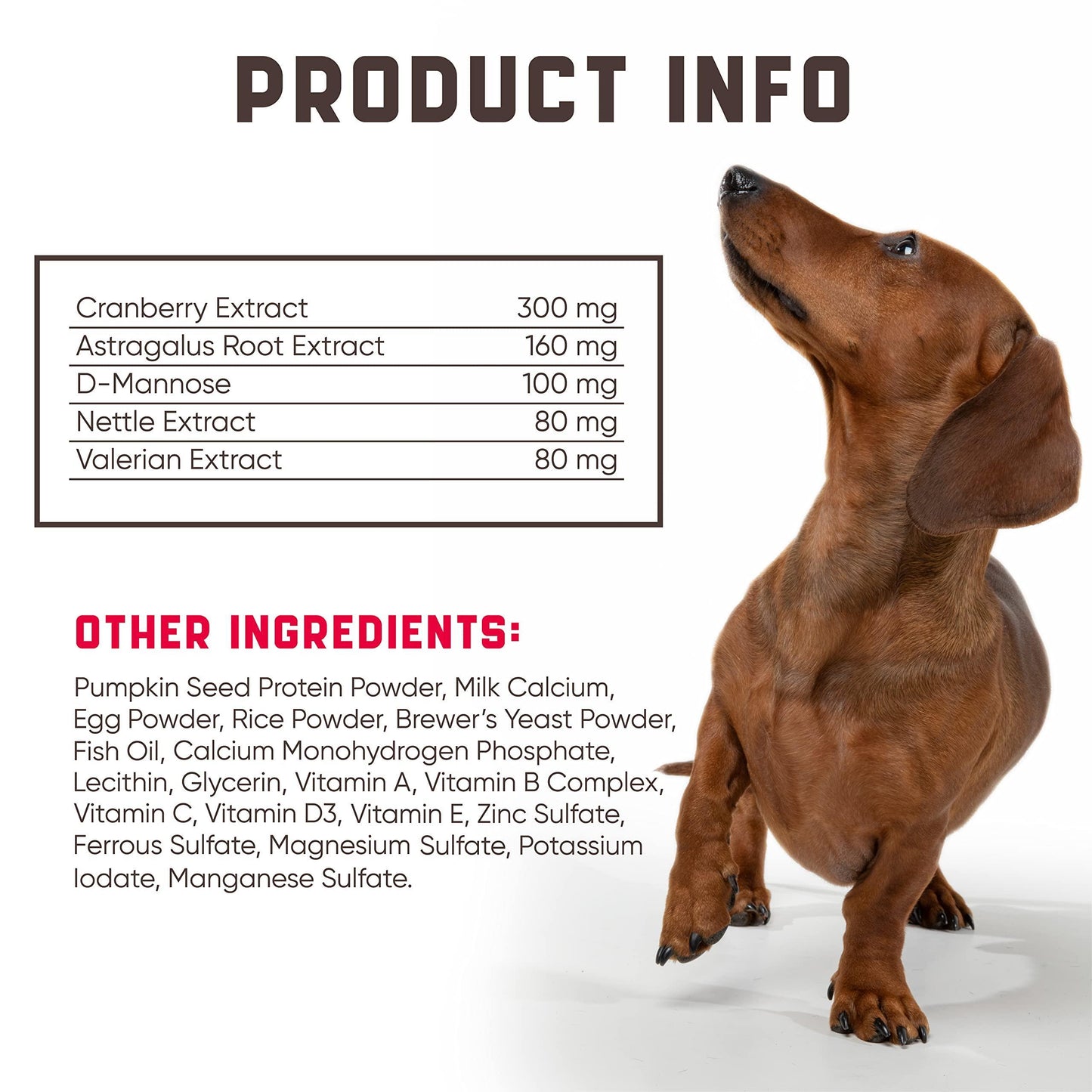 180 Cranberry Chews Dog Cranberry Supplement Natural Aid for