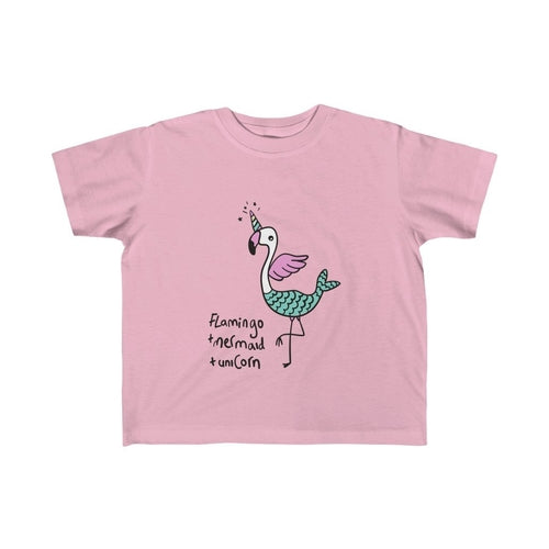 Flamingo Mermaid Unicorn Girl Tee