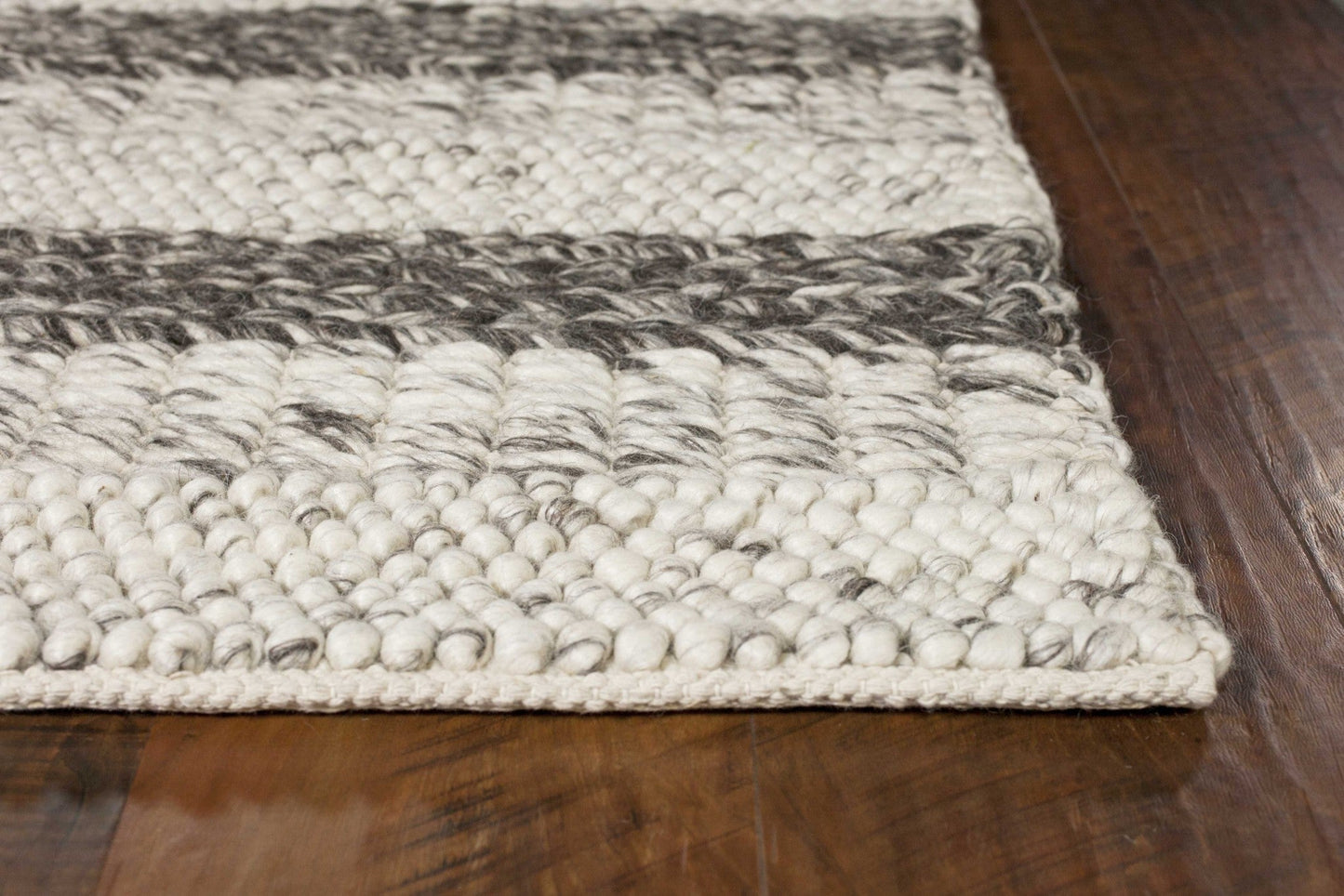 9inches x 13inches Wool Grey or White Area Rug
