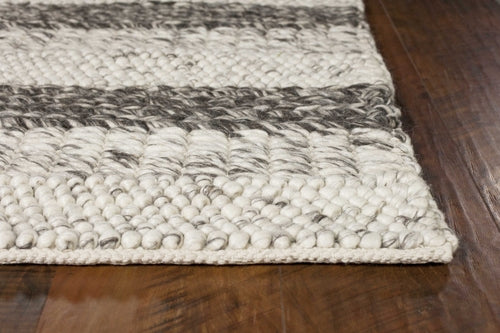 9inches x 13inches Wool Grey or White Area Rug