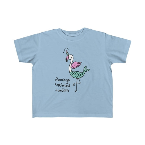 Flamingo Mermaid Unicorn Girl Tee