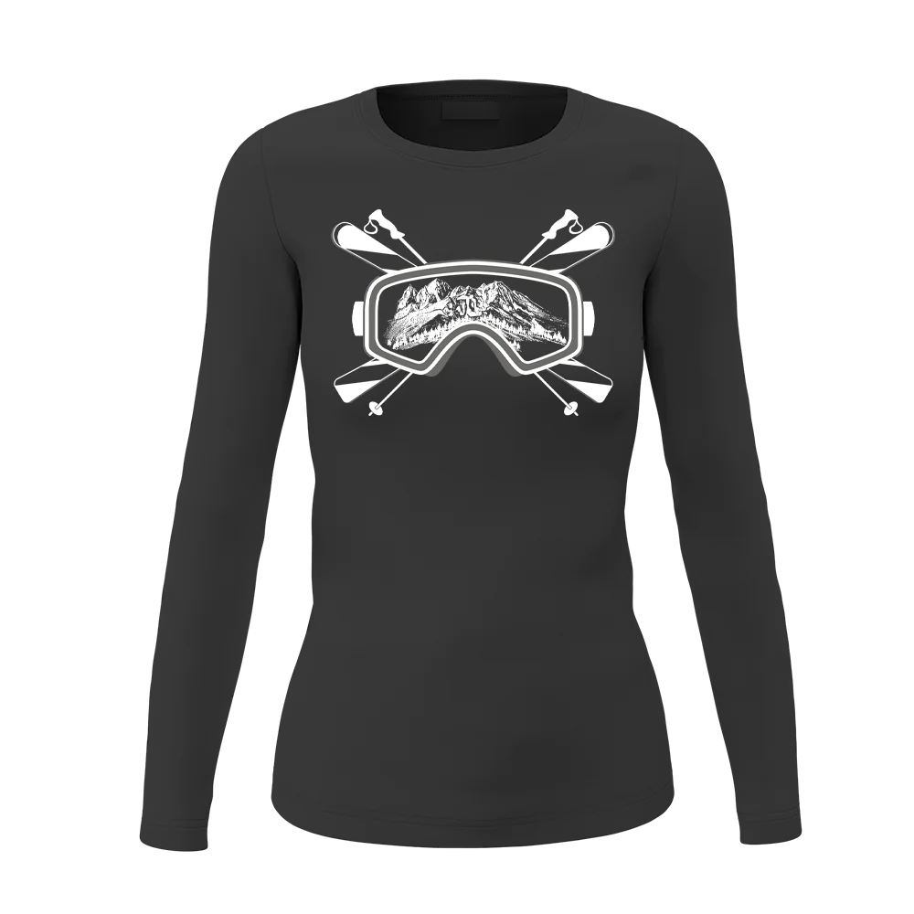Ski Goggles Women Long Sleeve Shirt