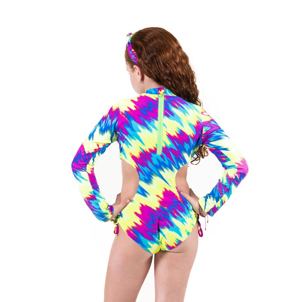 Neon Tie Dye - One Piece - Kids Swimwear