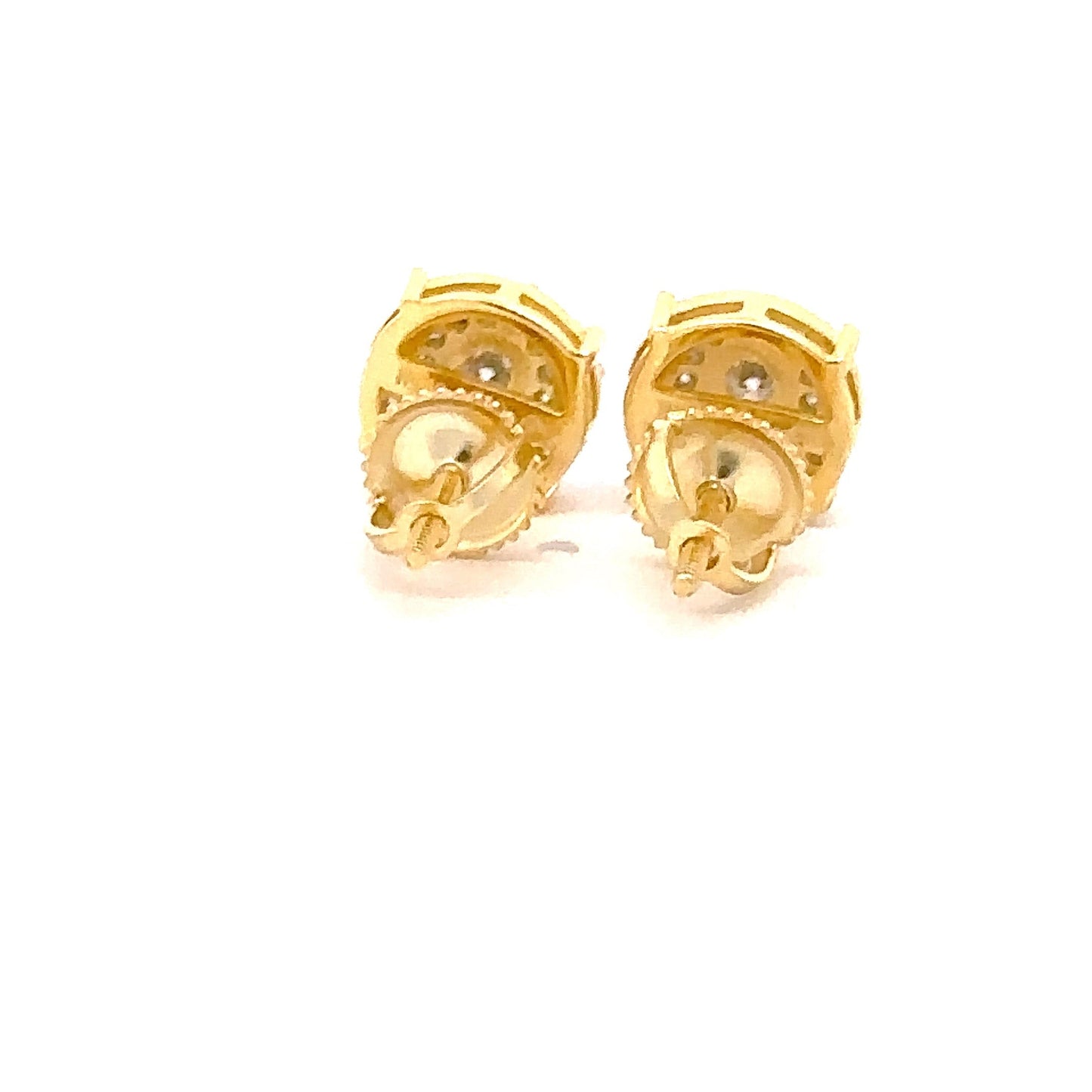 FATHOM 0.56 CTW 925 GOLD MOISSANITE ICED OUT EARRING | 995012