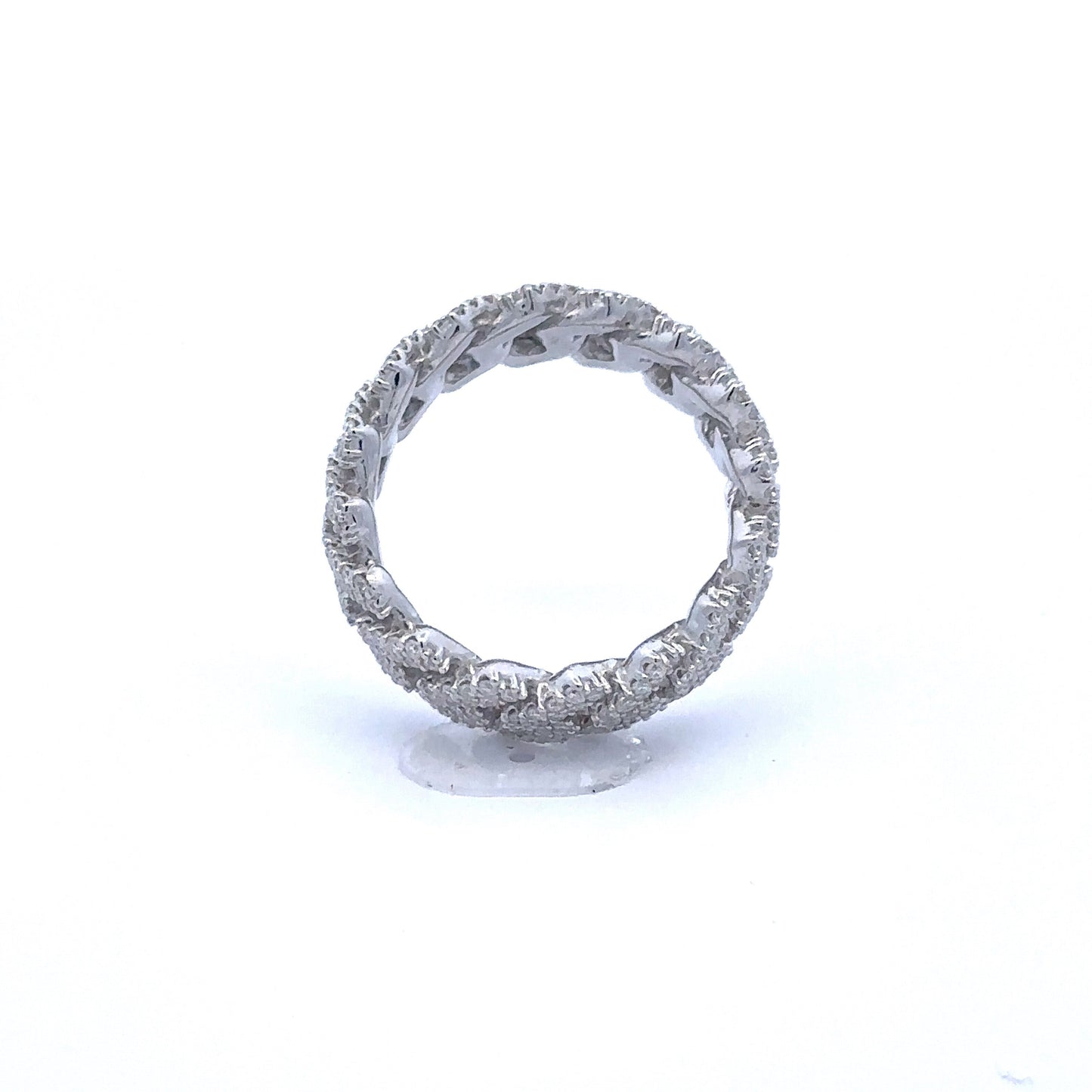 KAEL 2.94 CTW 925 MOISSANITE RHODIUM ICED OUT RING | 995391