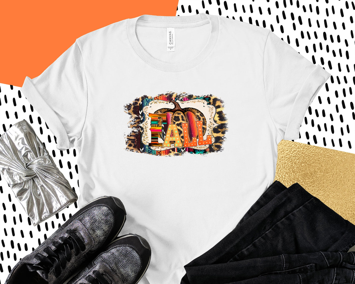 Cheetah Fall Pumpkin Tee