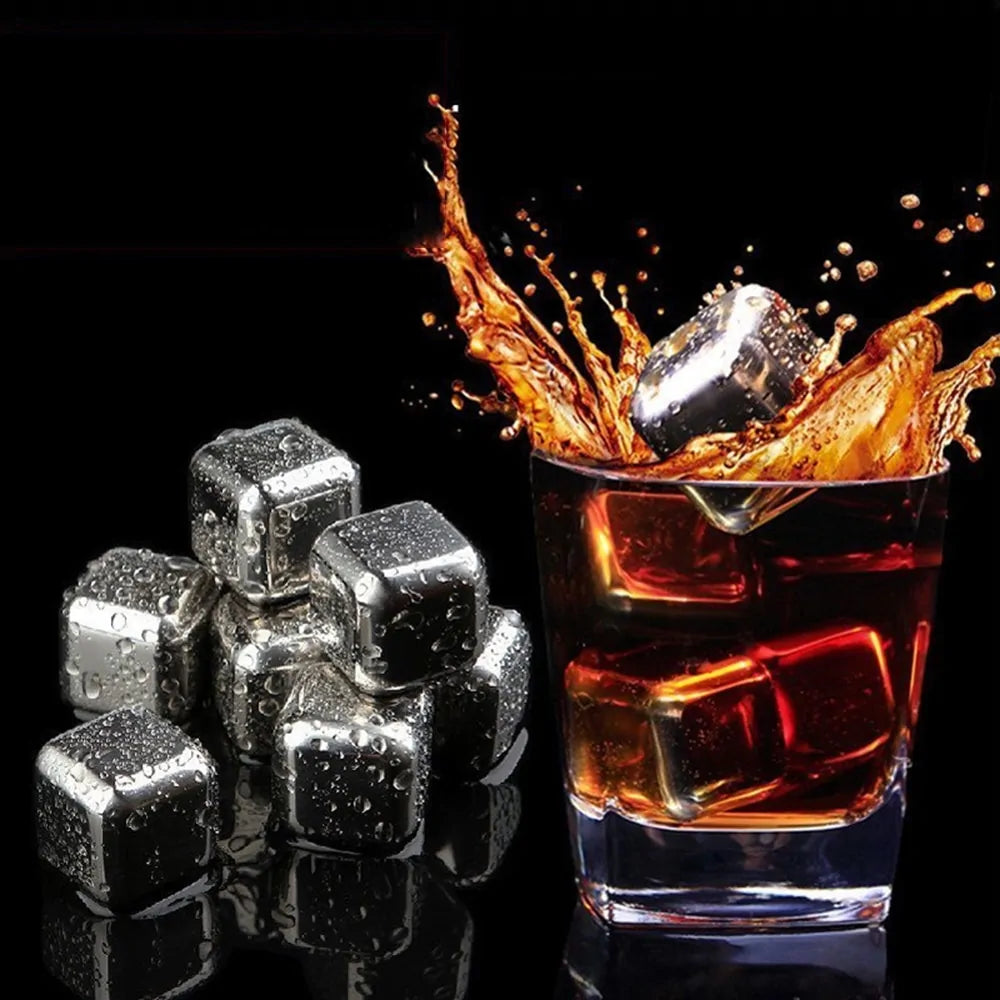 Stainless Steel Whiskey Stone Ice Cube Bar