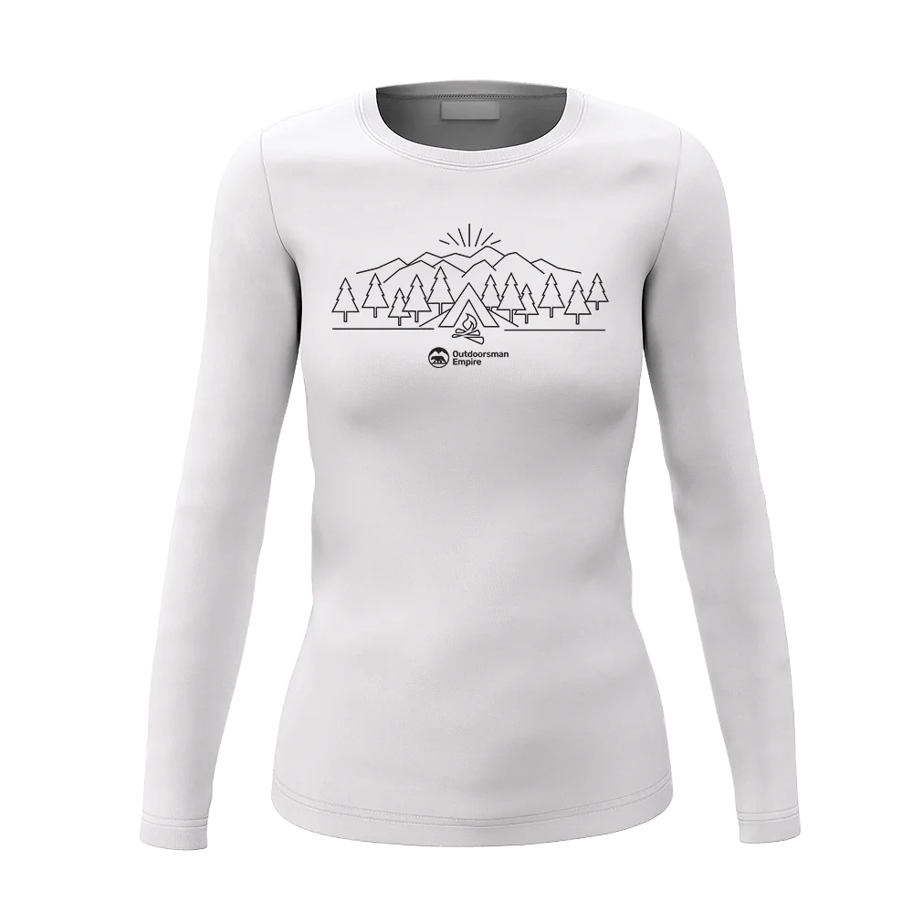 Camping Triangles Women Long Sleeve Shirt