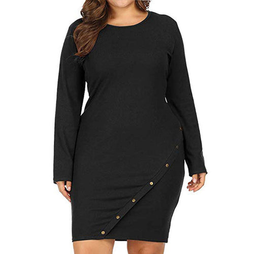 Plus Size Maternity Solid Dress Women Casual Solid