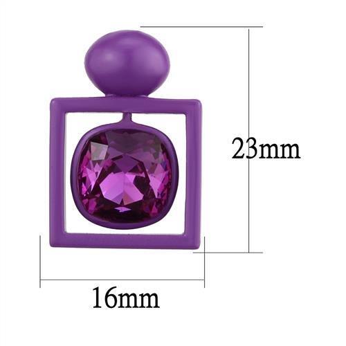 TK2789 - No Plating Stainless Steel Earrings with Top Grade Crystal