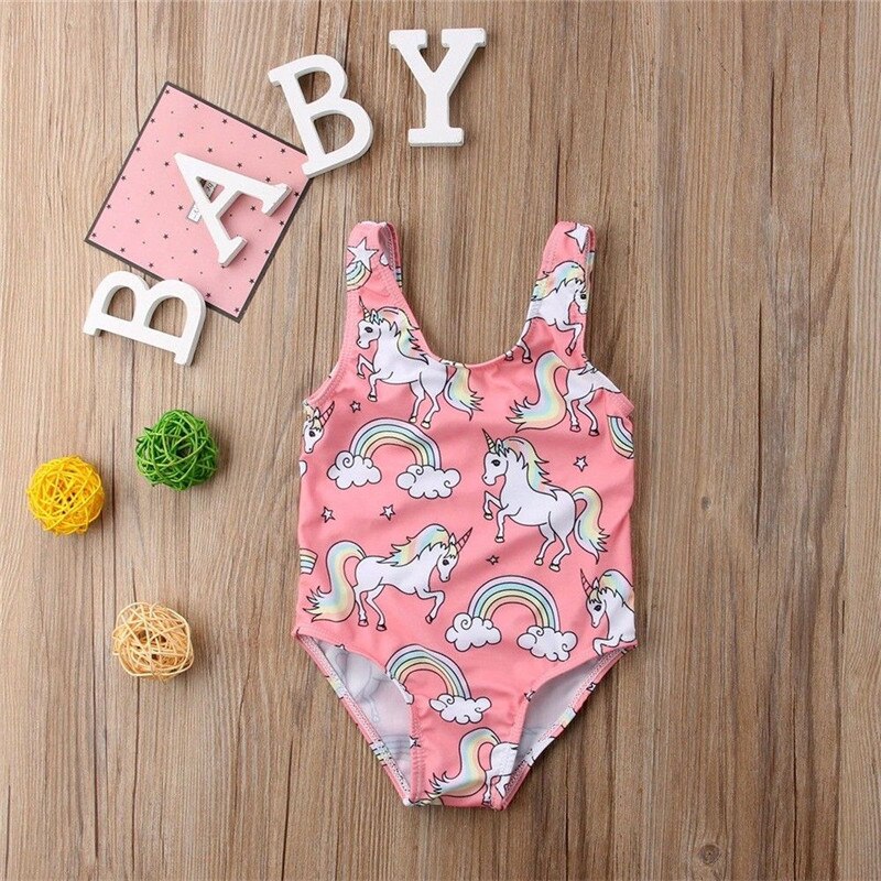 Toddler Kids Baby Girls Swimsuit Swimwear Bathing