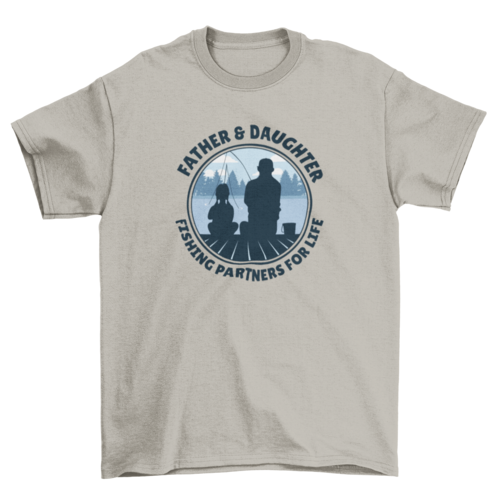 Family badge w/ quote "Father & daughter fishing partners for life"