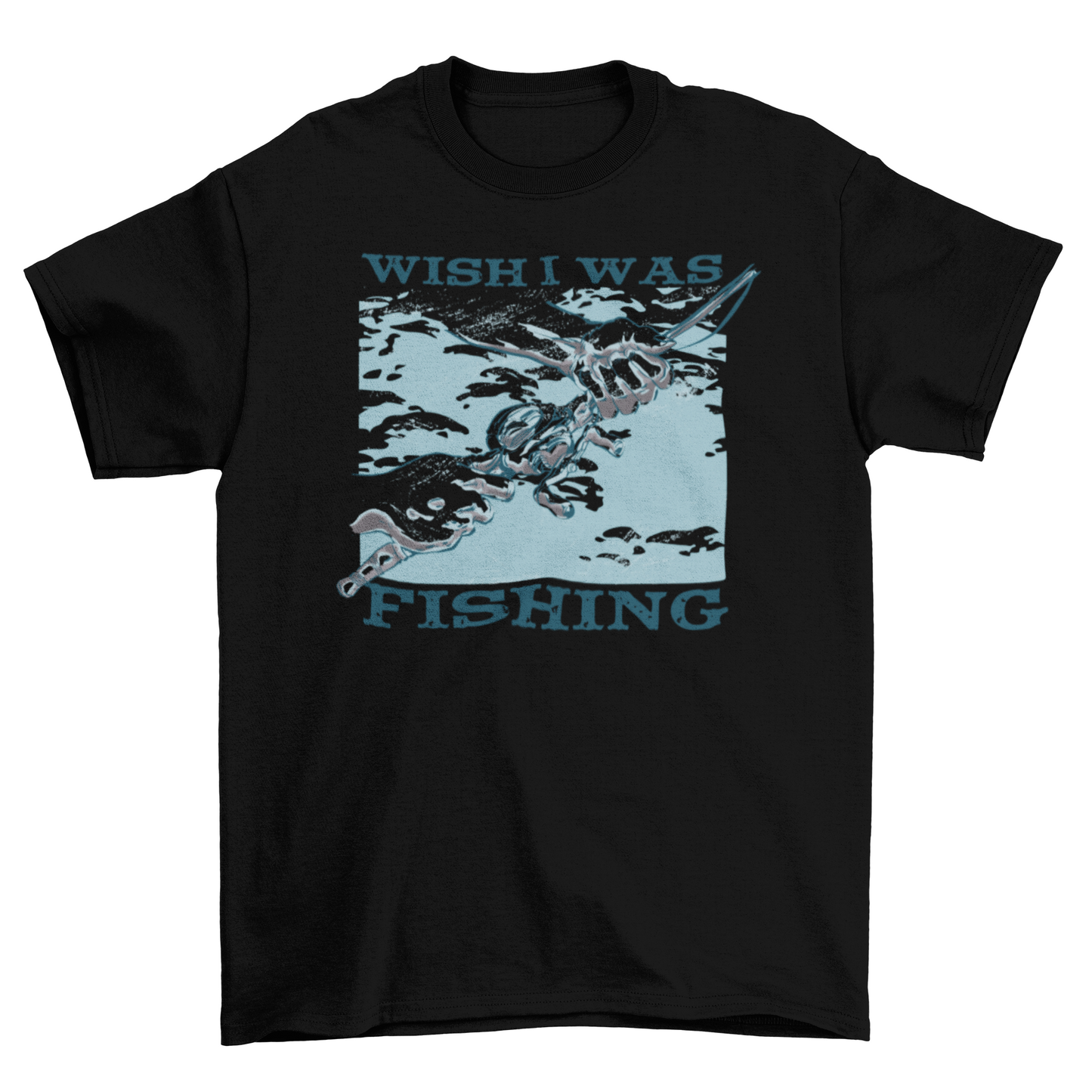 Wish i was fishing t-shirt