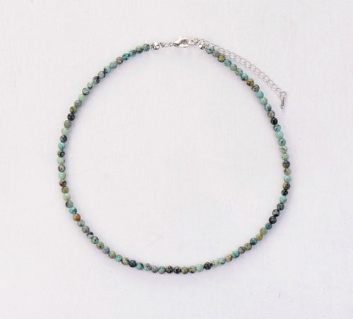 Women Choker 4MM Natural Stones Choker Necklace