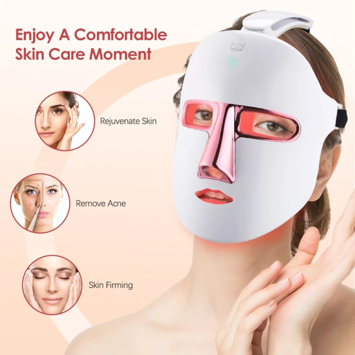7-Color LED Light Therapy Face Mask