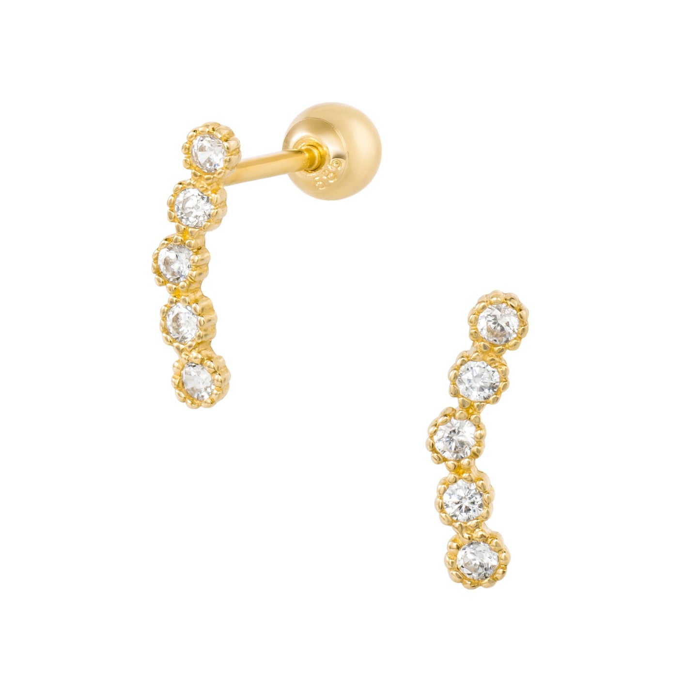 14K (58.5%) SOLID GOLD XAVIA PIERCING