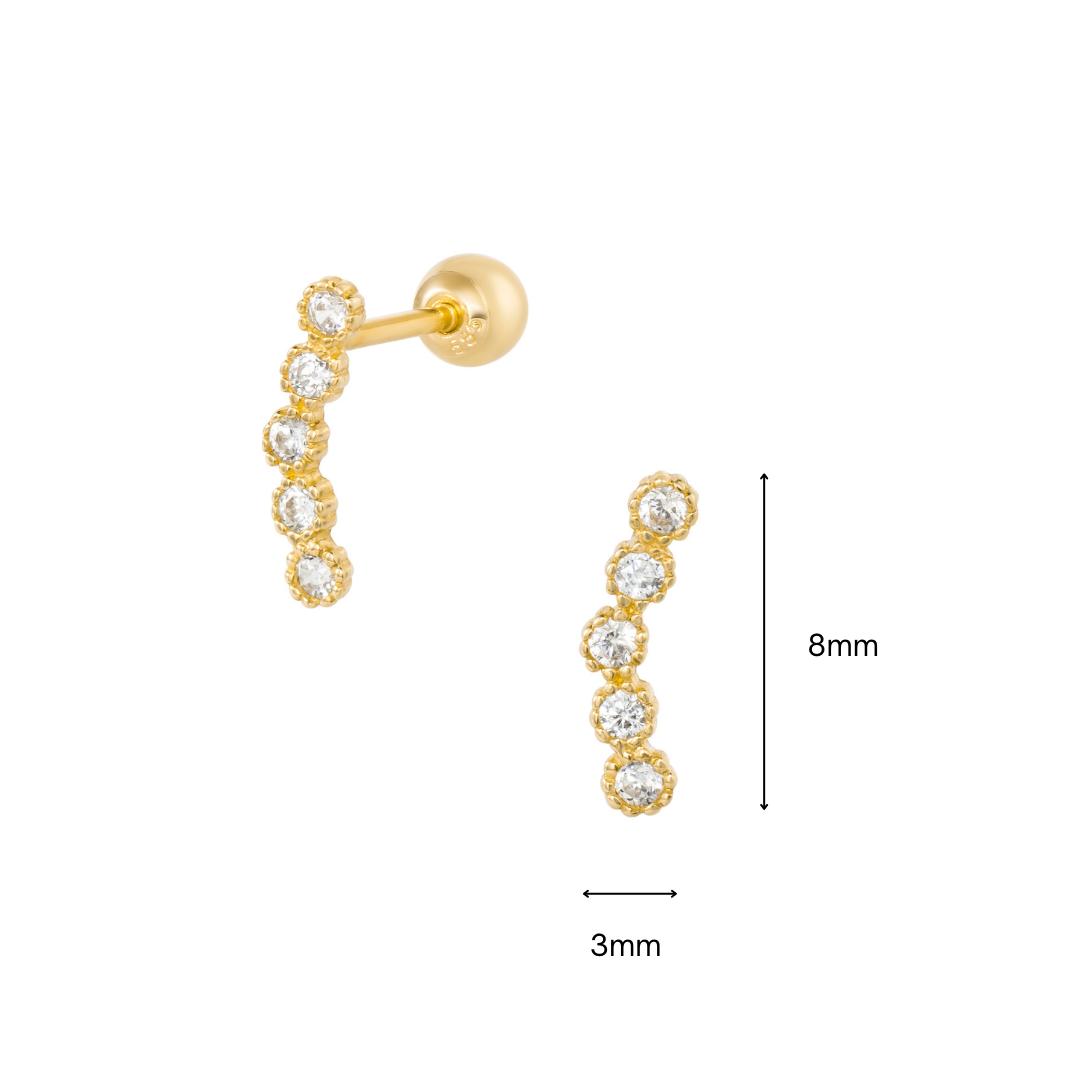14K (58.5%) SOLID GOLD XAVIA PIERCING