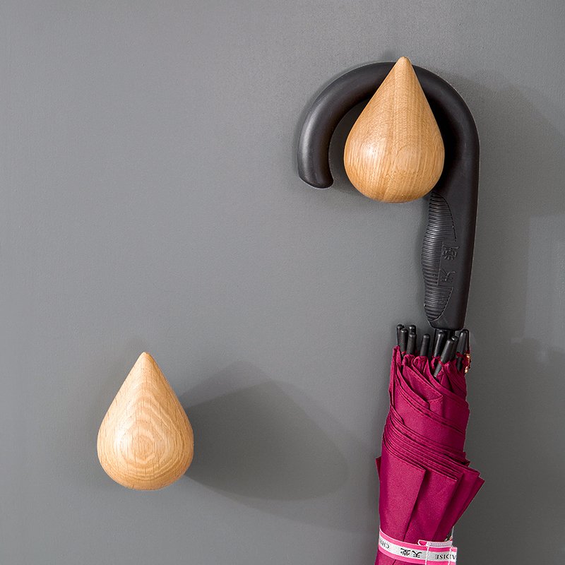 Wooden Water Drop Hook