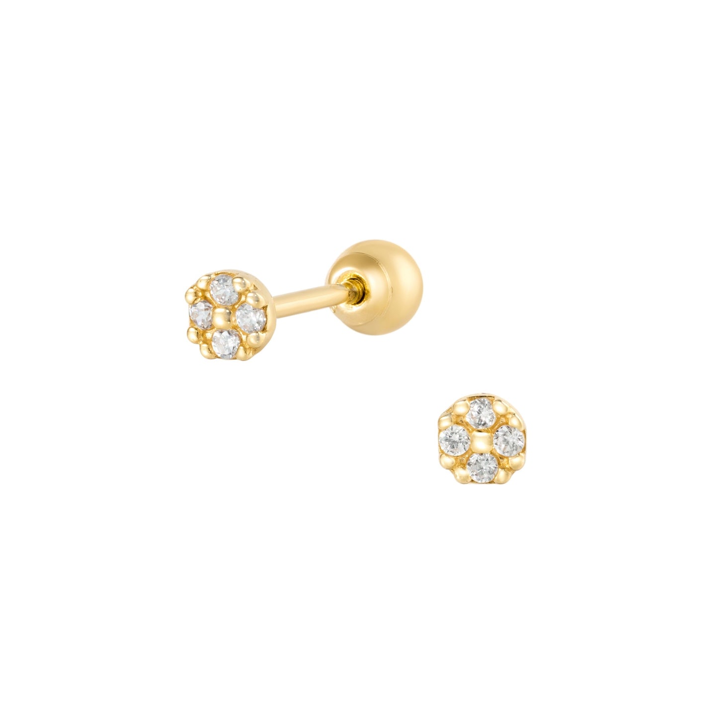 14K (58.5%) SOLID GOLD TINY CIRCLE PIERCING
