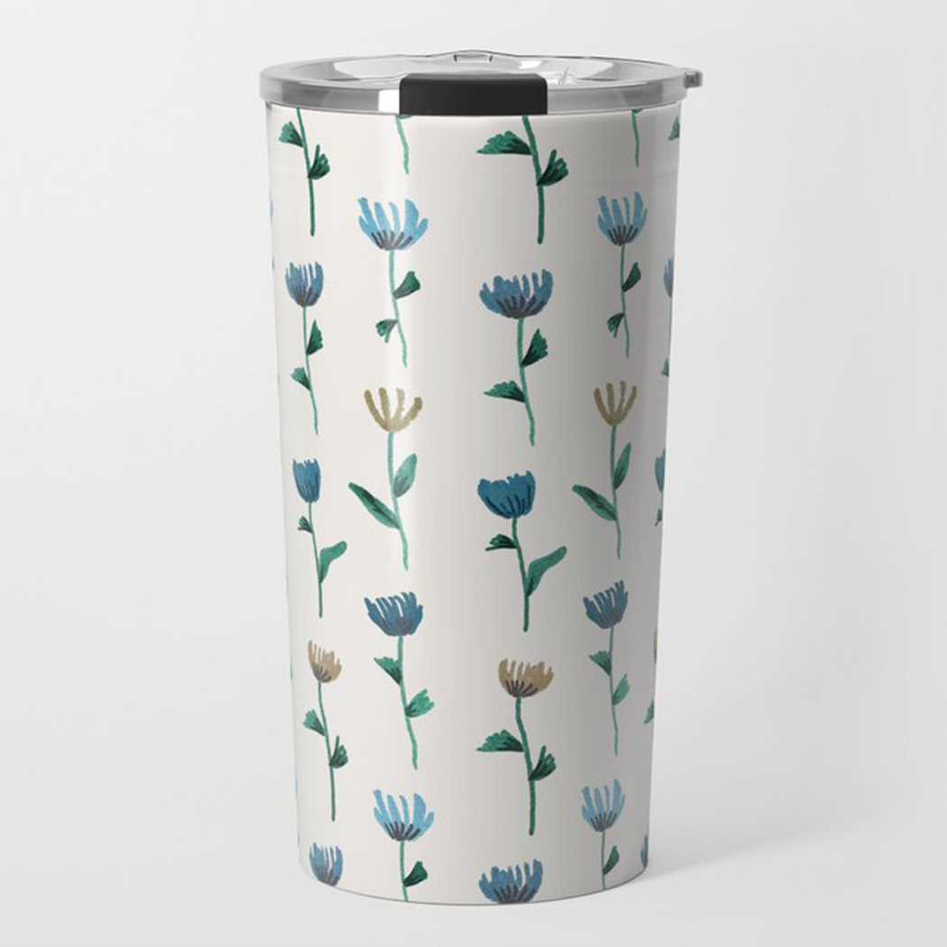 Colorful Flower Travel Coffee Mug