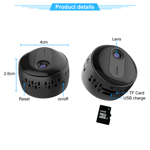 2MP 1080P Mini Wifi Camera Home Security Camcorder