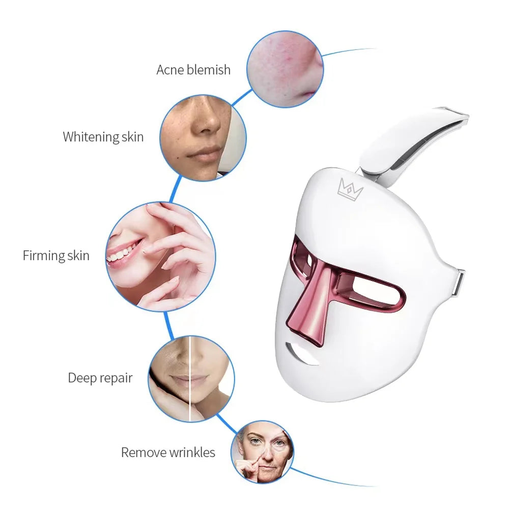 7-Color LED Light Therapy Face Mask