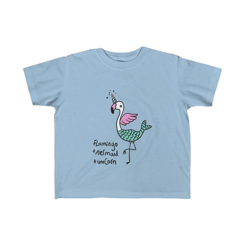 Flamingo Mermaid Unicorn Girl Tee