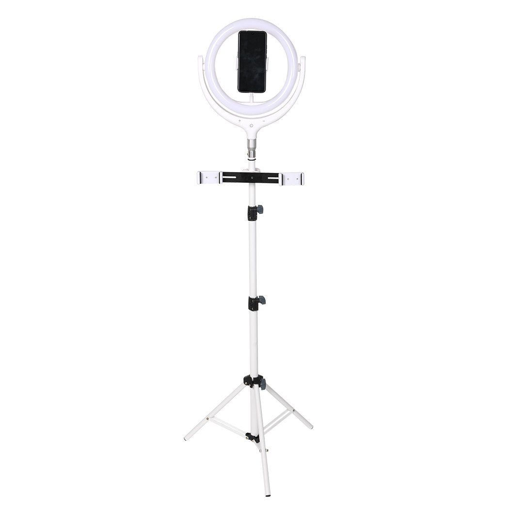 12'' LED Ring Light with Tripod Stand Phone Holder Dimmable Selfie