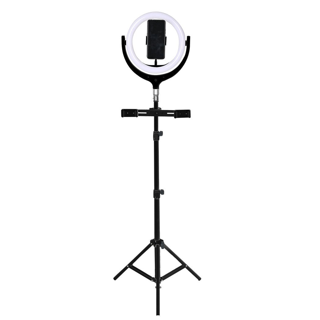 12'' LED Ring Light with Tripod Stand Phone Holder Dimmable Selfie