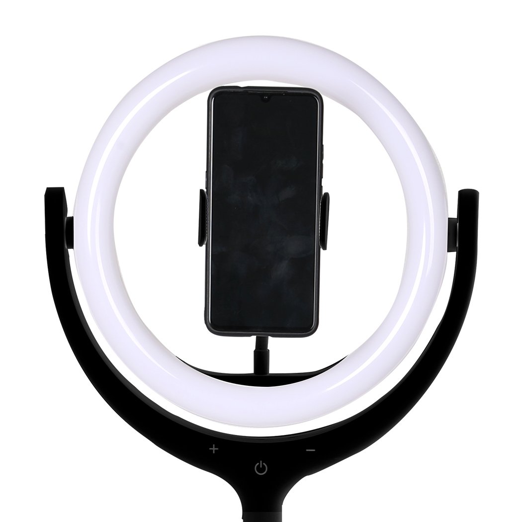 12'' LED Ring Light with Tripod Stand Phone Holder Dimmable Selfie