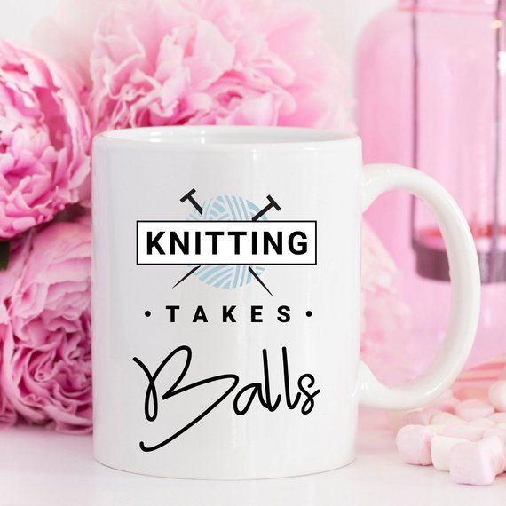 Knitting Takes Balls - Knitting Coffee Mug,