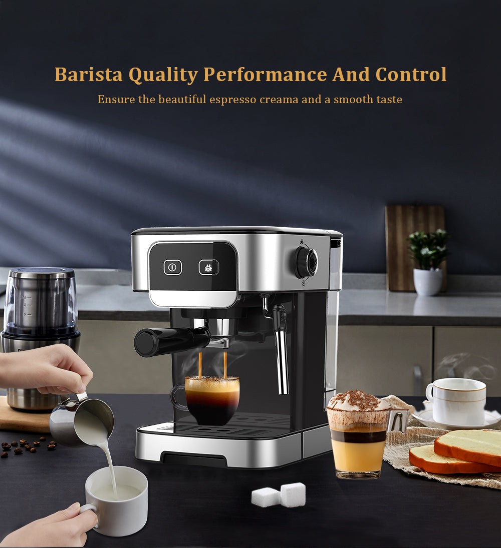 1200W 20 Bar Espresso Coffee Machine Instant Preheat Coffee Maker with
