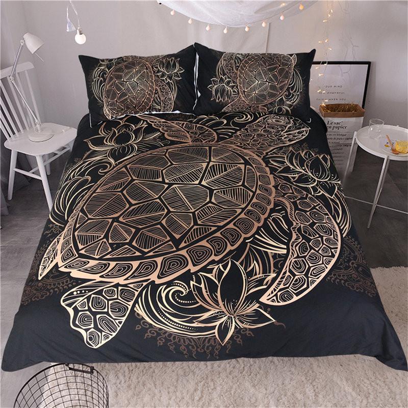 Turtles Bedding Set Animal Tortoise Duvet Bed