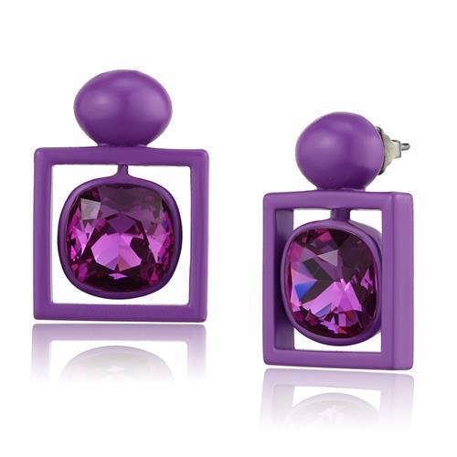 TK2789 - No Plating Stainless Steel Earrings with Top Grade Crystal