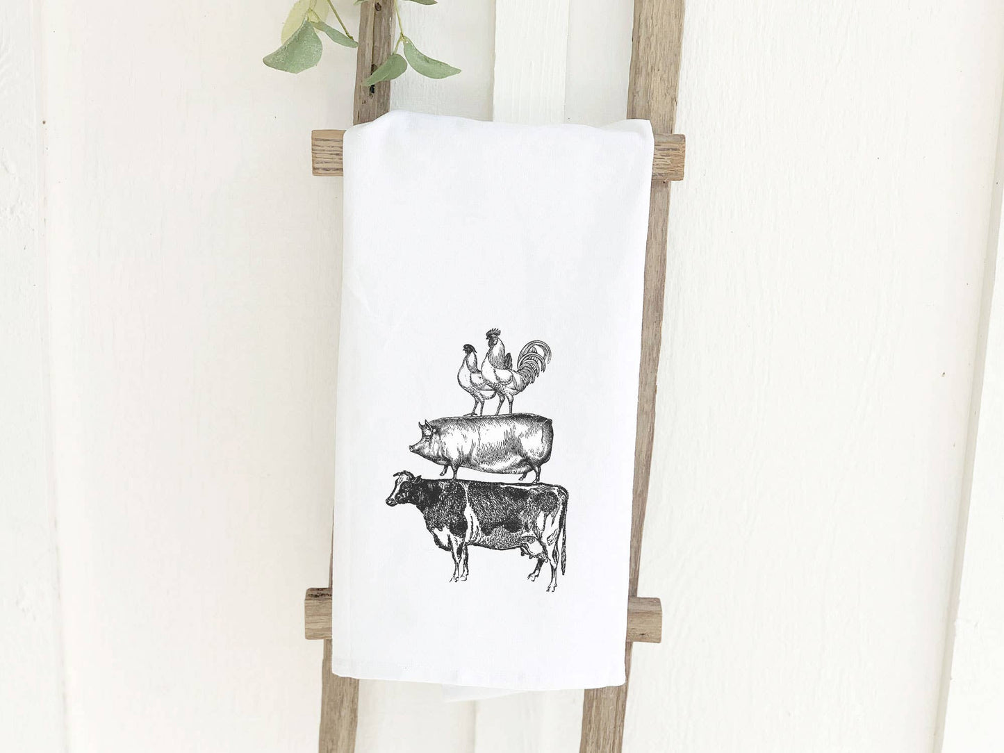 Assorted Farm Animals Set of 4 - Cotton Tea Towels
