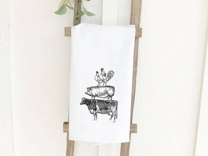 Assorted Farm Animals Set of 4 - Cotton Tea Towels