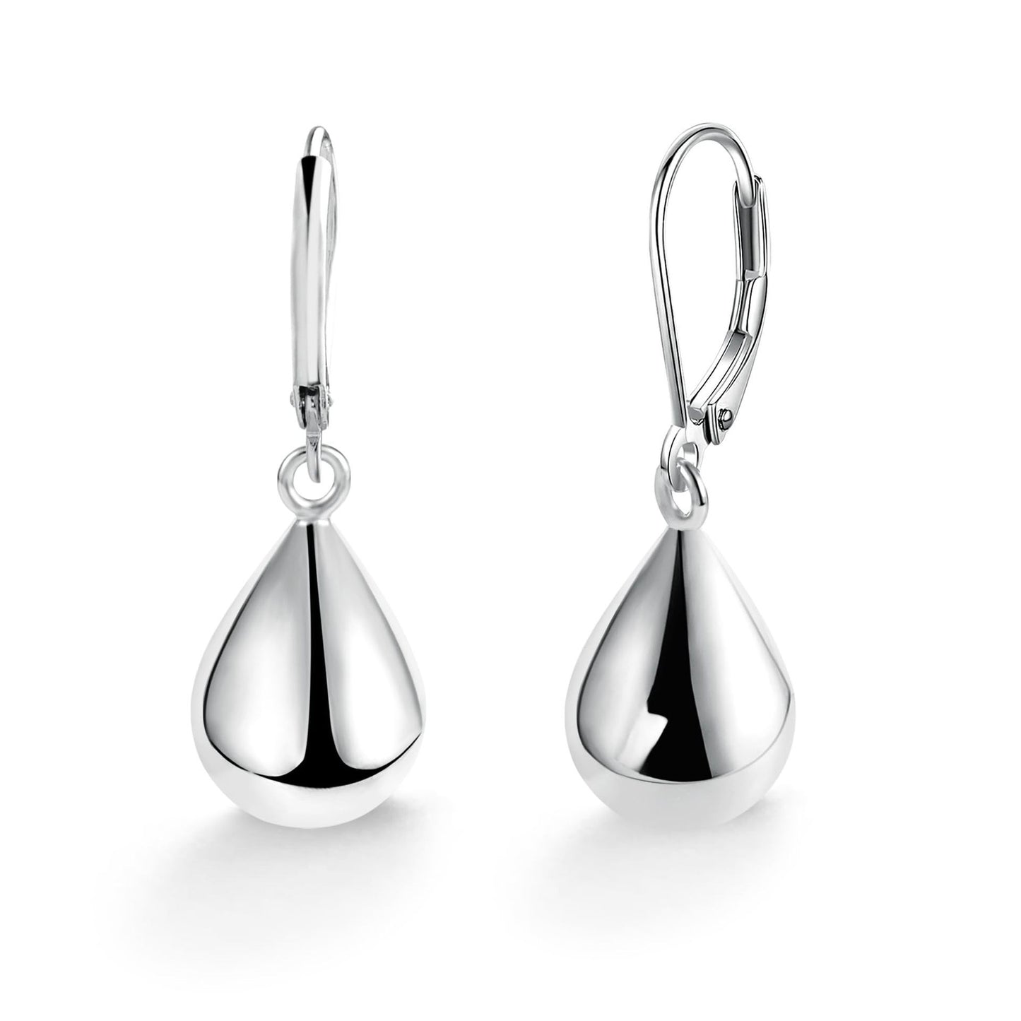 Simple Solid Color Water Drop Pendant Earrings