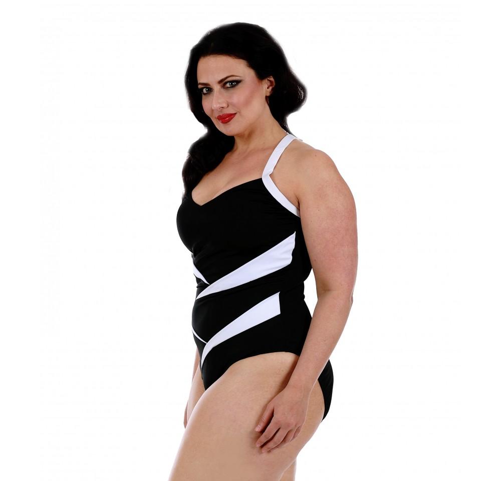 InstantFigure Plus Size Two-Tone One Piece Swimsuit 13306PC