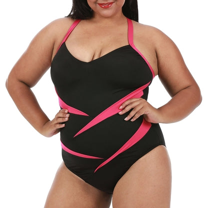 InstantFigure Plus Size Two-Tone One Piece Swimsuit 13306PC