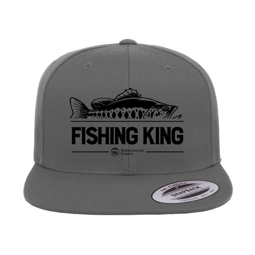 Fishing King Embroidered Flat Bill Cap