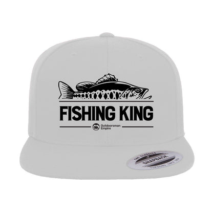 Fishing King Embroidered Flat Bill Cap
