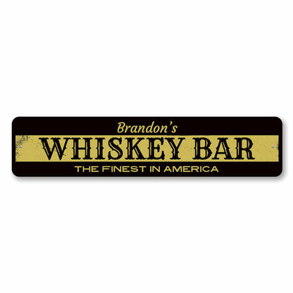 Whiskey Bar Name Sign