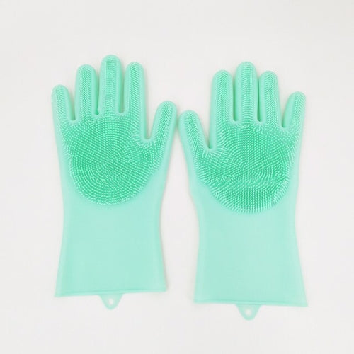 1Pair  Dishwashing Cleaning Gloves Magic Silicone