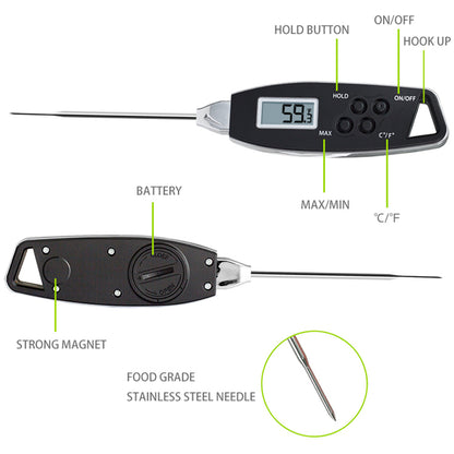 20°C to 250°C Digital Food Thermometer Backlight
